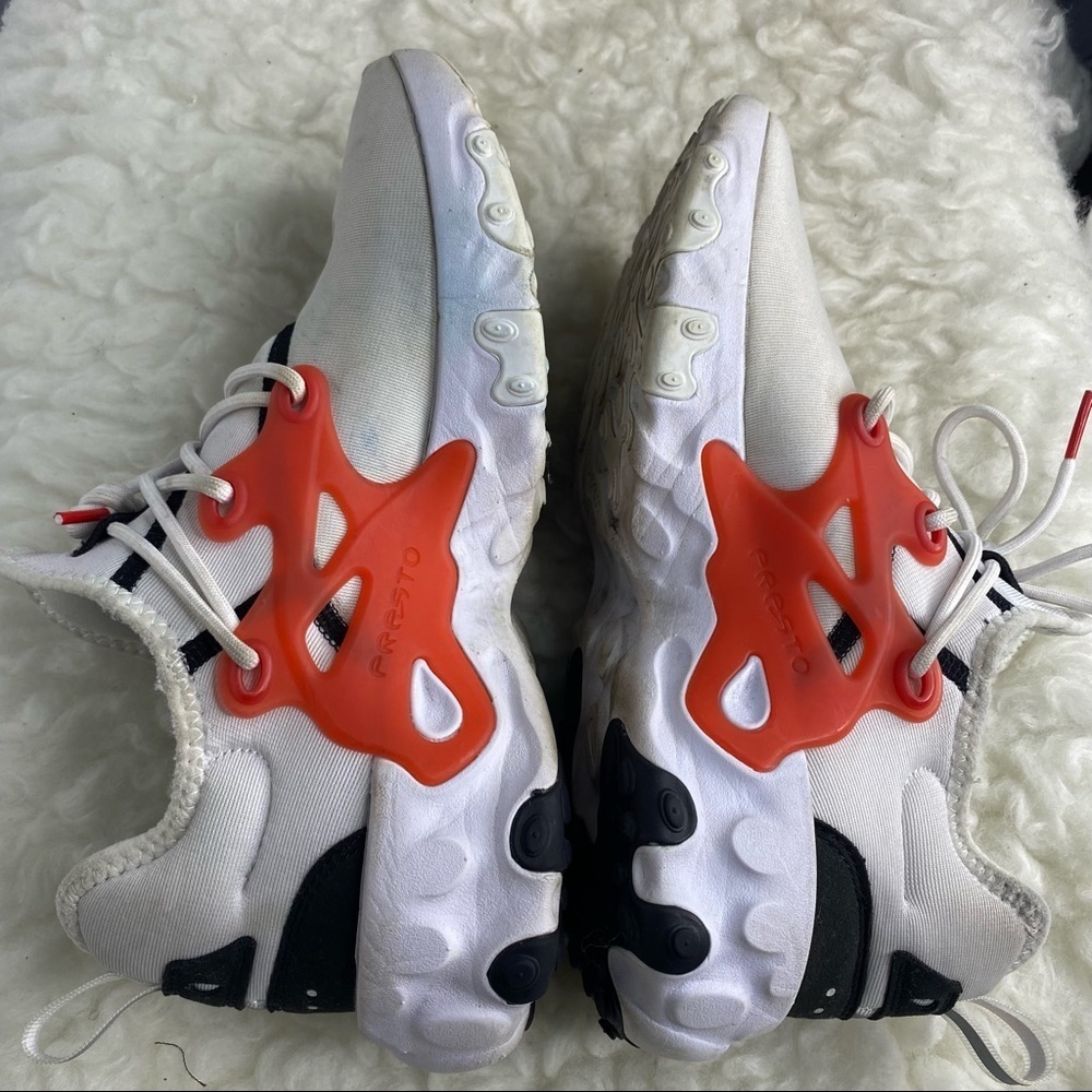 Nike Presto React White University Red Men's Size 8 CU4898-100 - Picture 3 of 9